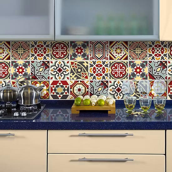 Высококачественная огнестойкая самоклеящаяся наклейка на стену для украшения кухни